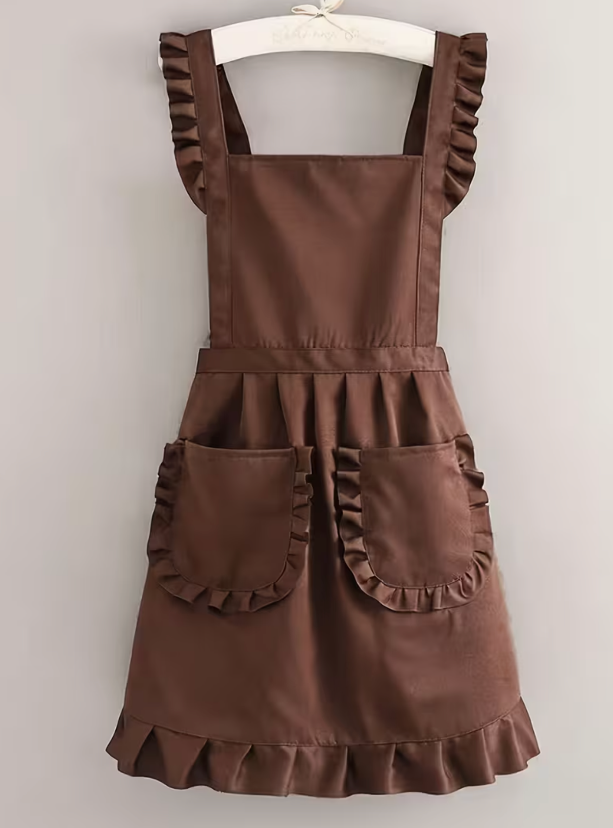 Ruffled Shoulder Apron